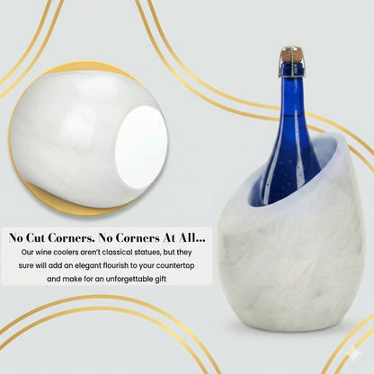 FrostiVybe Marble Wine Chiller - White - FrostiVybe®