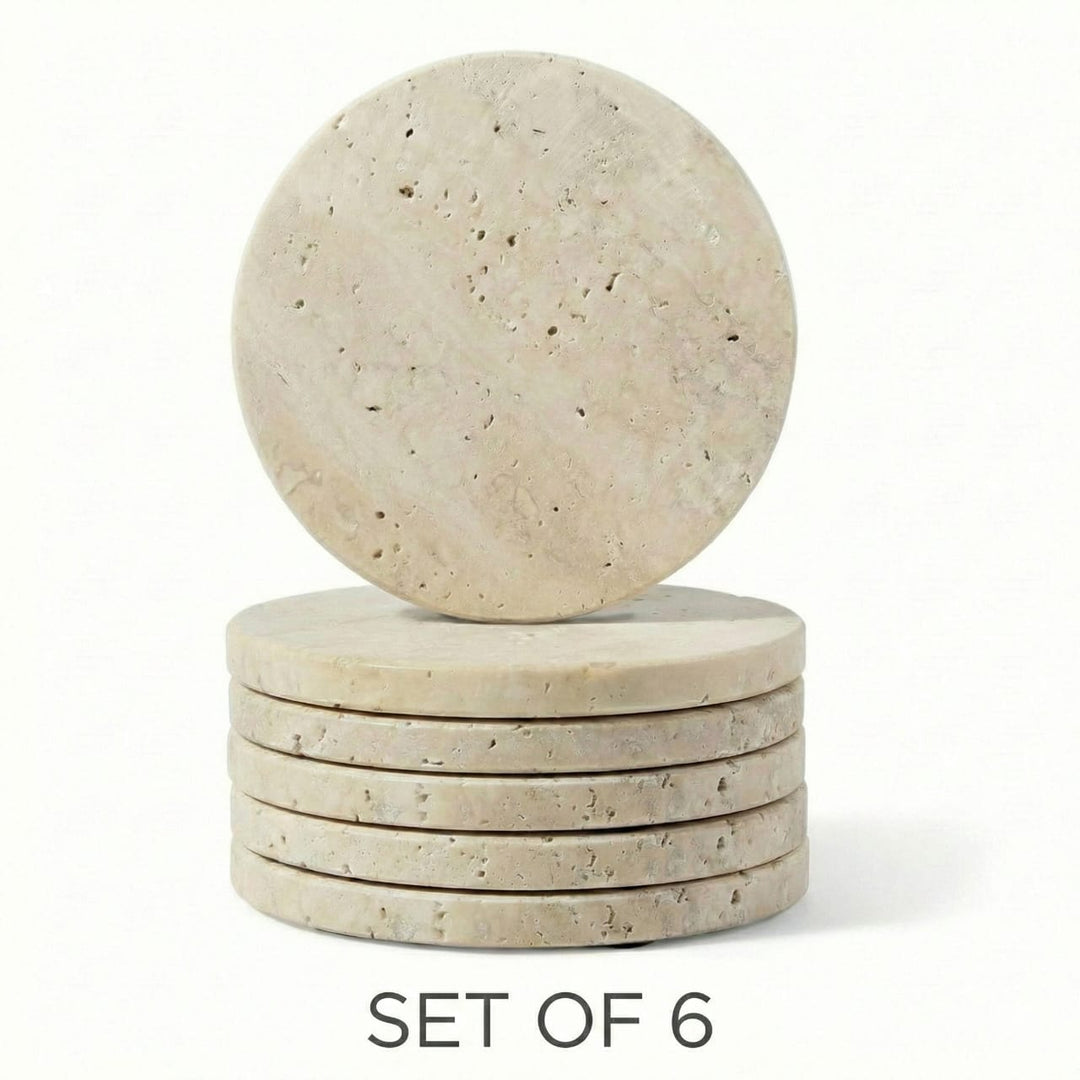 FrostiVybe® Marble Travertine Coaster - FrostiVybe®