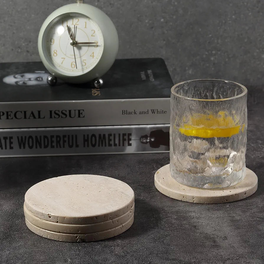 FrostiVybe® Marble Travertine Coaster - FrostiVybe®