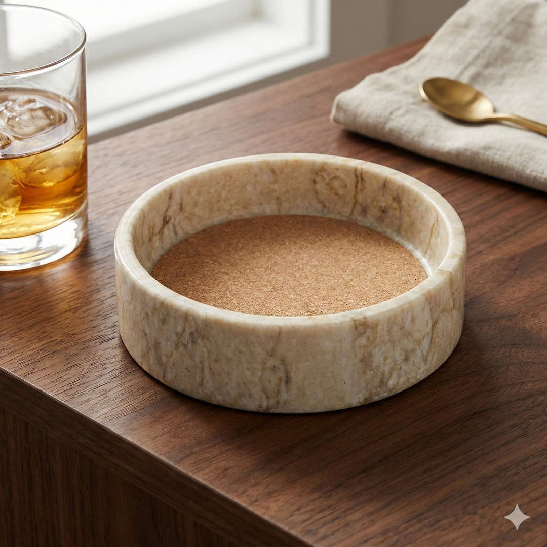 Marble Wine Bottle Coaster - FrostiVybe®