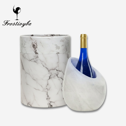 FrostiVybe Marble Wine Chiller - White - FrostiVybe®